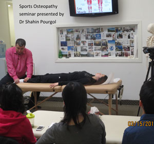 Sports Osteopathy seminar presented by Dr Shahin Pourgol - Mar 2014