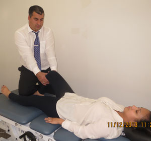 Dr S Pourgol teaching osteopathy