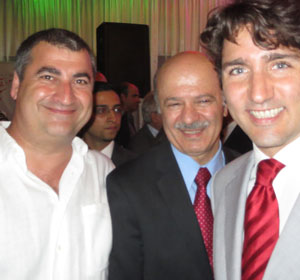 Dr pourgol with Dr Moridi & Justin Trudeau