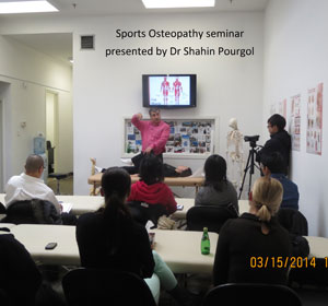 Sports Osteopathy seminar presented by Dr Shahin Pourgol